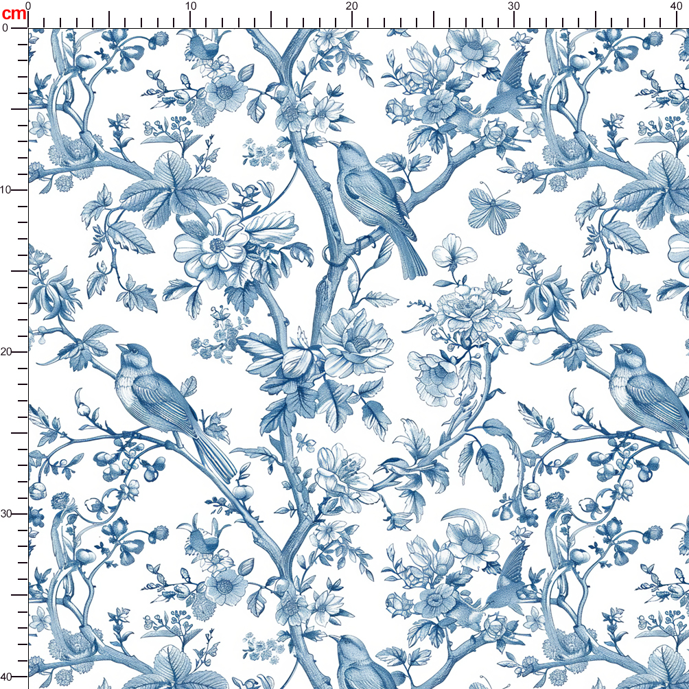 Free - Spirited Vintage Bird on Tree Liberty Floral Print – Custom Print Fabrics