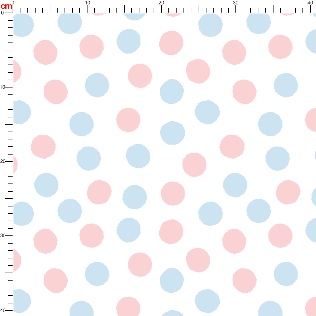 Round Spots Drawn With Rough Brush Cute Seamless Pattern - Custom Print Fabrics