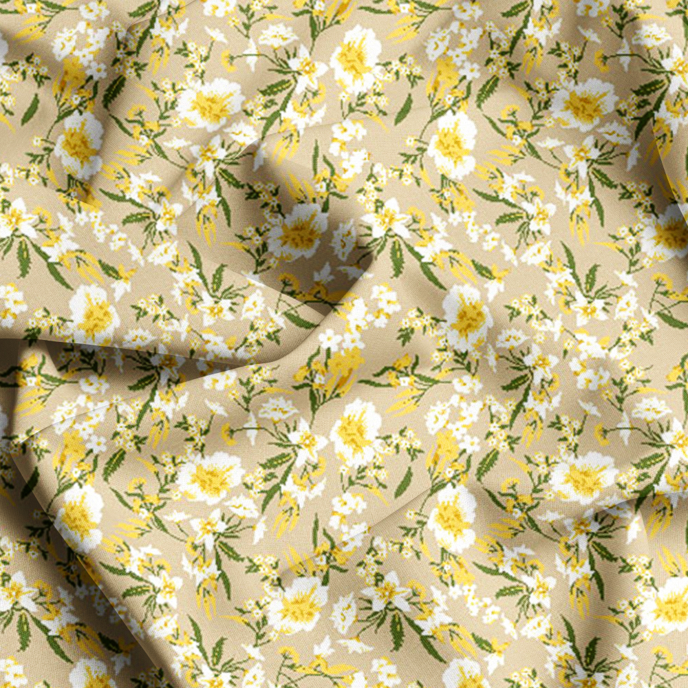 Floral Liberty Custom Fabric, Seamless Printing by Prinstitch