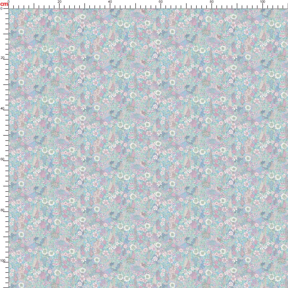 Colorful Liberty Small Floral Print – Delicate Natural and Romantic – Custom Print Fabric