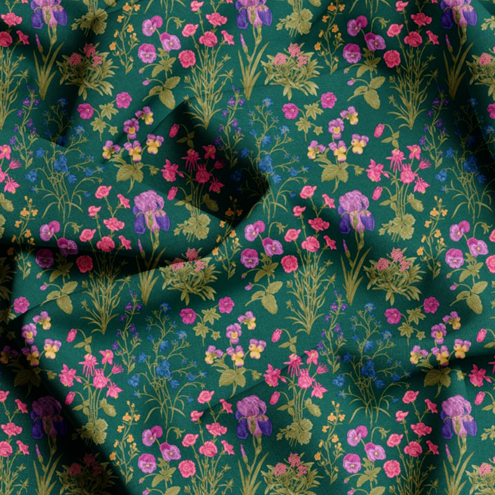 Liberty Floral Seamless Custom Fabric, Tailored Print Service by Prinstitch