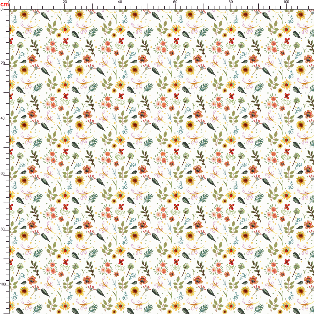 Fancy Vintage Leaves and Flowers Liberty Floral Print – Custom Print Fabrics