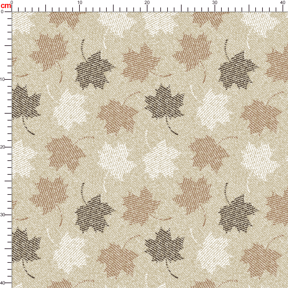 Subdued Vintage Maple Leaf Liberty Floral Print – Custom Print Fabrics