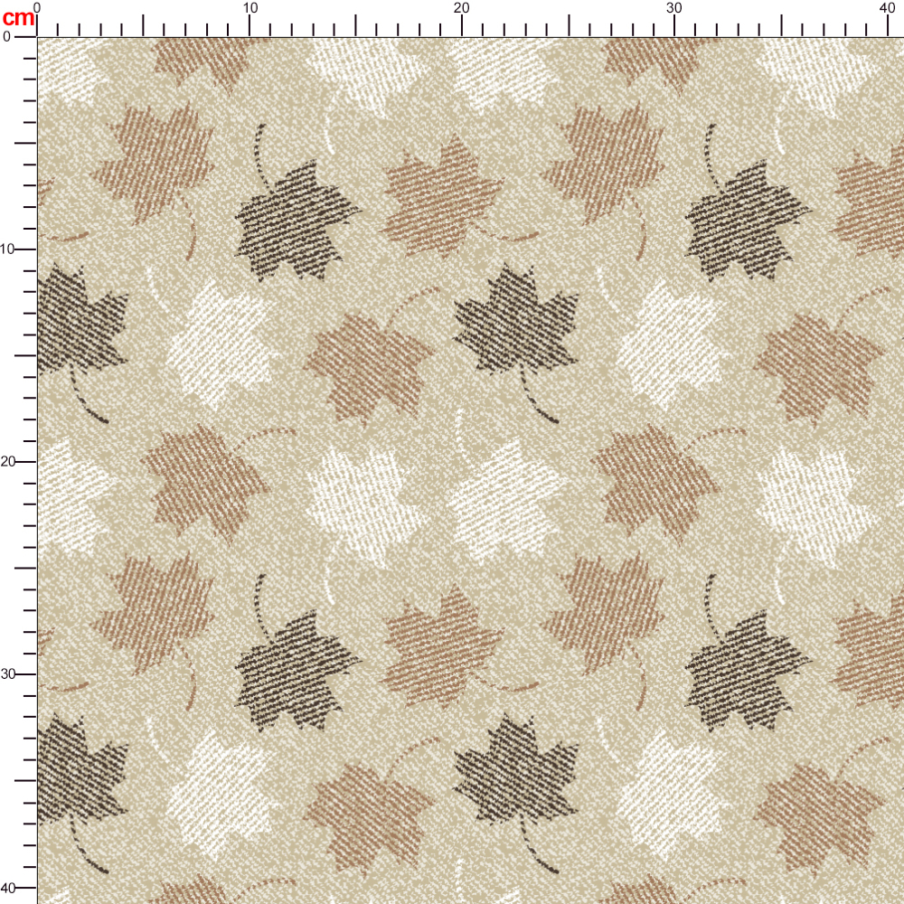 Subdued Vintage Maple Leaf Liberty Floral Print – Custom Print Fabrics
