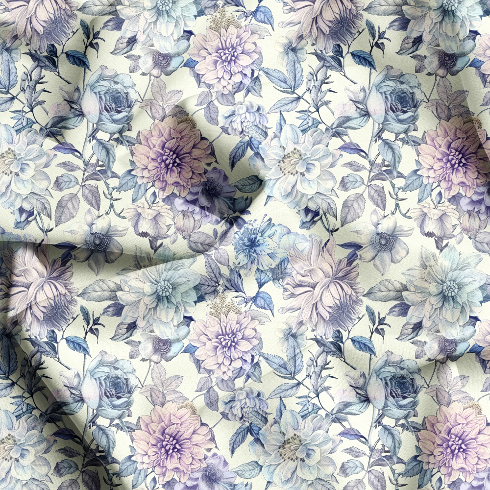 Liberty Floral Seamless Custom Print, Fabric Options at Prinstitch