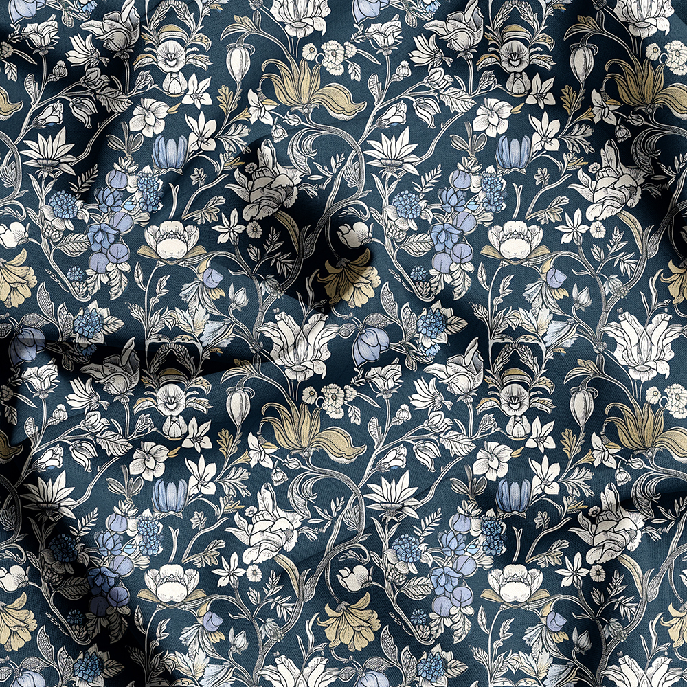 Seamless Liberty Floral Prints, Create Custom Fabric Designs with Prinstitch