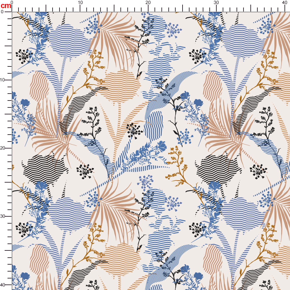 Beautiful Vintage Botanic Silhouette Floral Seamless Pattern – Custom Print Fabrics
