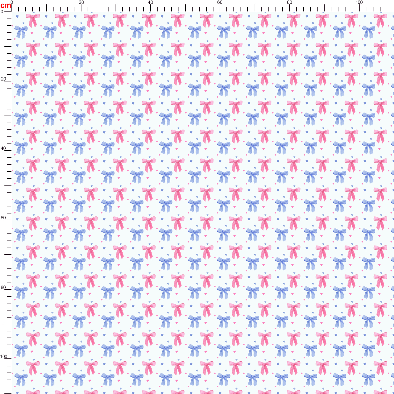 Cute Watercolor Light Red and Blue Bow Heart Polka Dot Seamless Pattern - Custom Print Fabrics