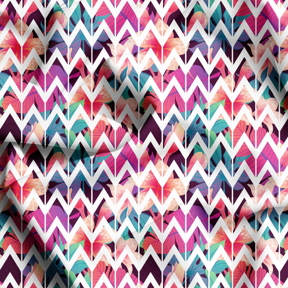 Colorful Geometric Pattern Design Fabrics, High-Quality Custom Seamless Patterns Available