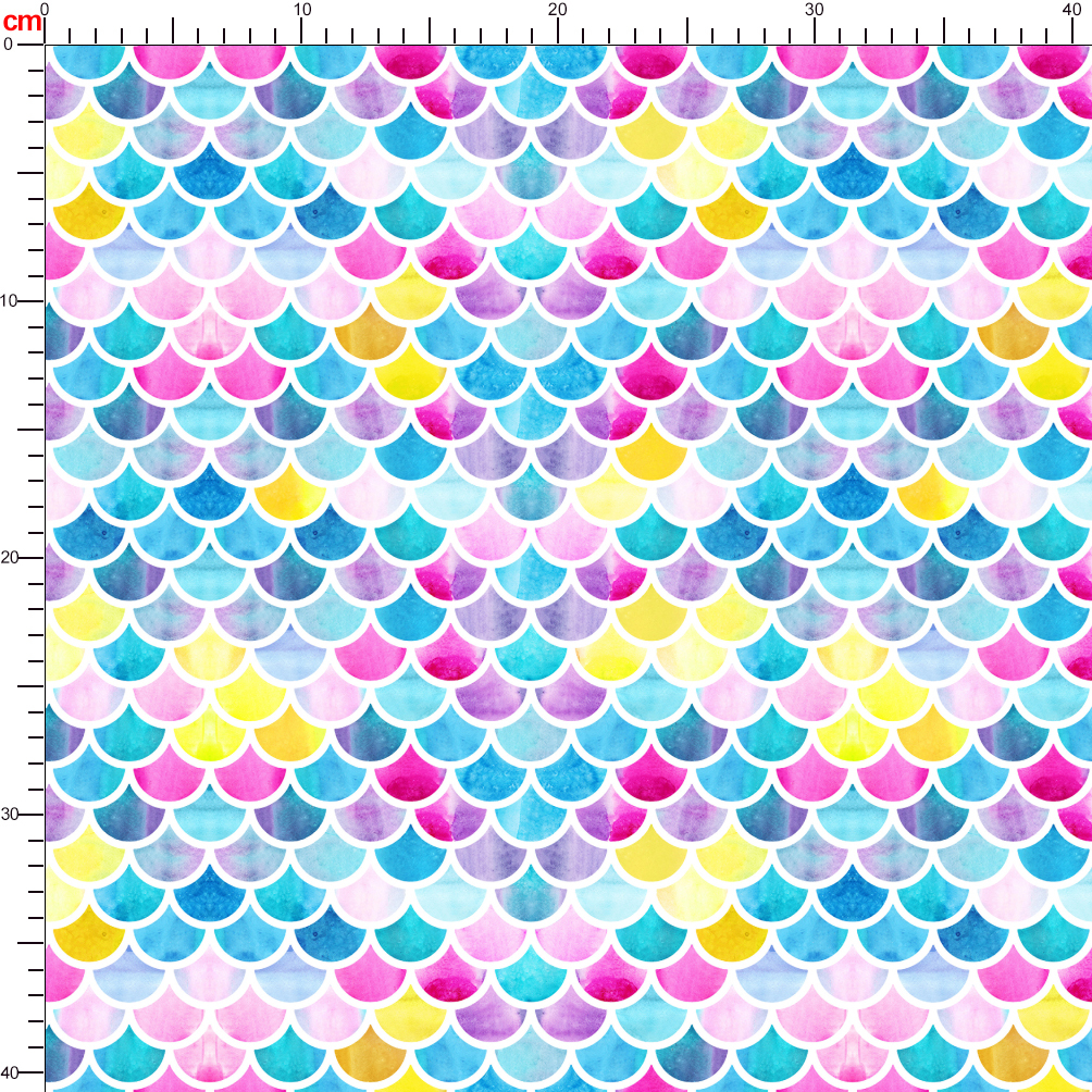 Mermaid Scales Rainbow Colors Gradient Seamless Pattern - Custom Print Fabrics