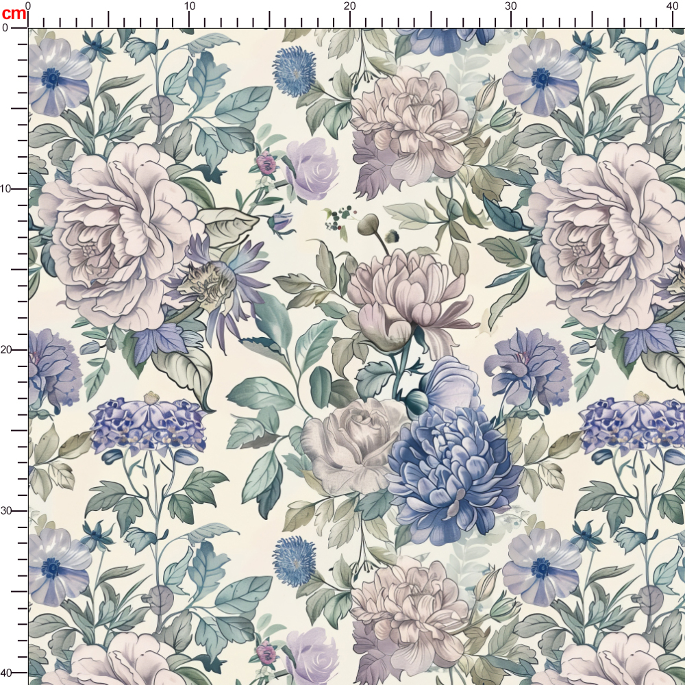 Watercolor Style Vibrant and Colorful Blooming Floral with Various Blossoms and Green Leaves Fabric – Custom Print Fabrics