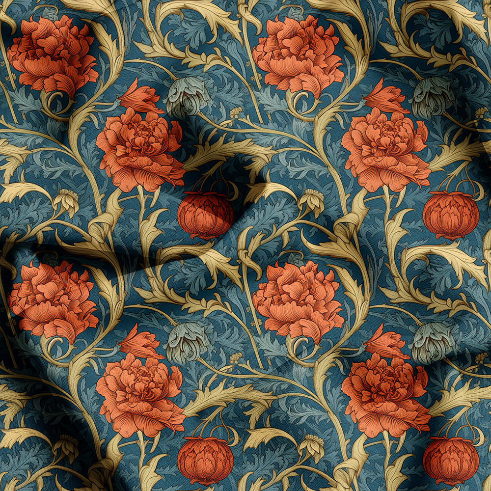 Seamless Liberty Floral Prints, Create Custom Fabric Designs with Prinstitch