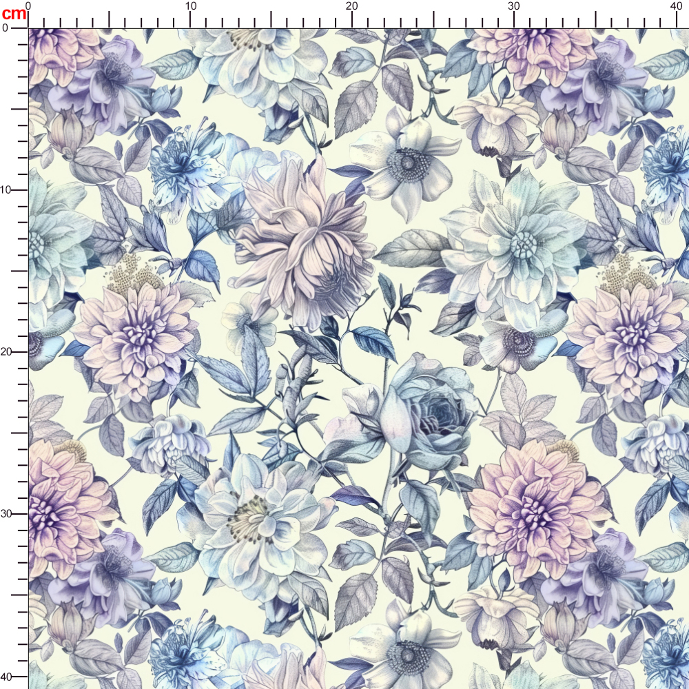 Watercolor Style Charming Floral with Vibrant Blossoming Blooms Fabric – Custom Print Fabrics