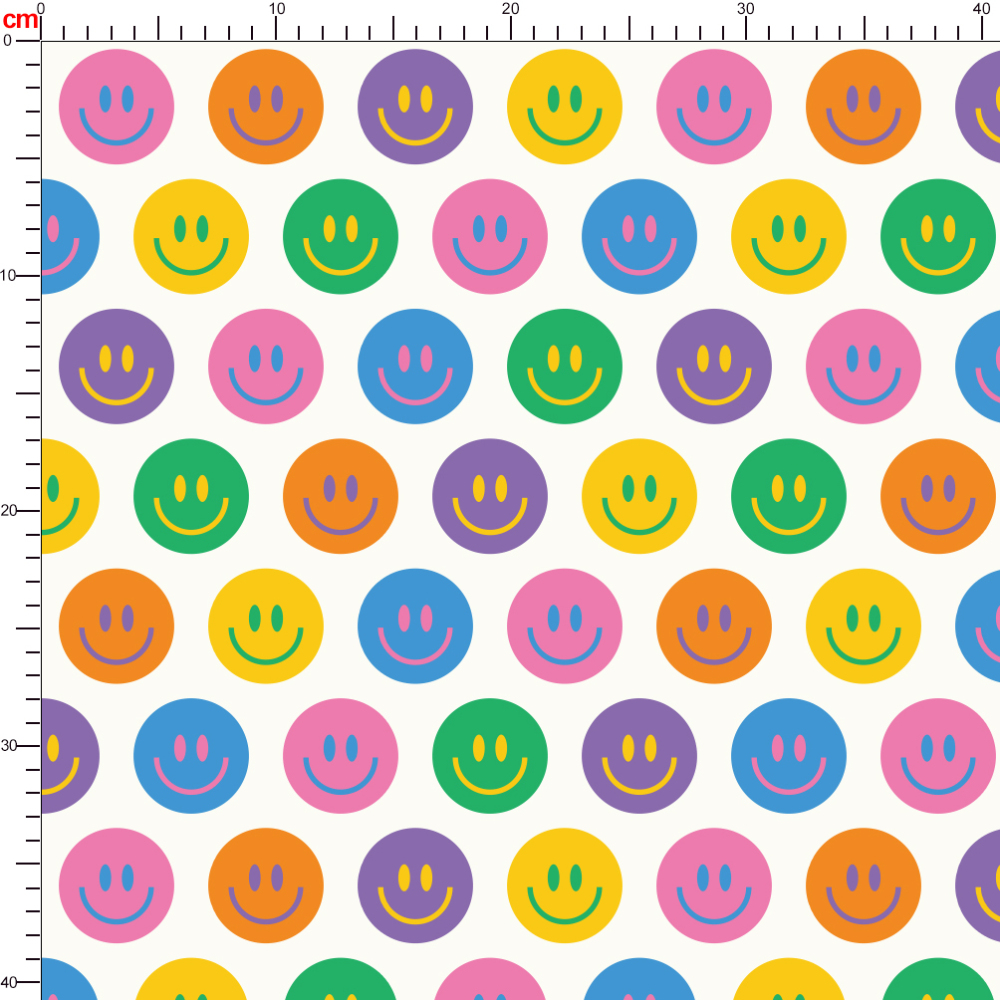 Seamless Cute Smiling Faces Pattern Custom Design Prints - Fabric Services at Prinstitch