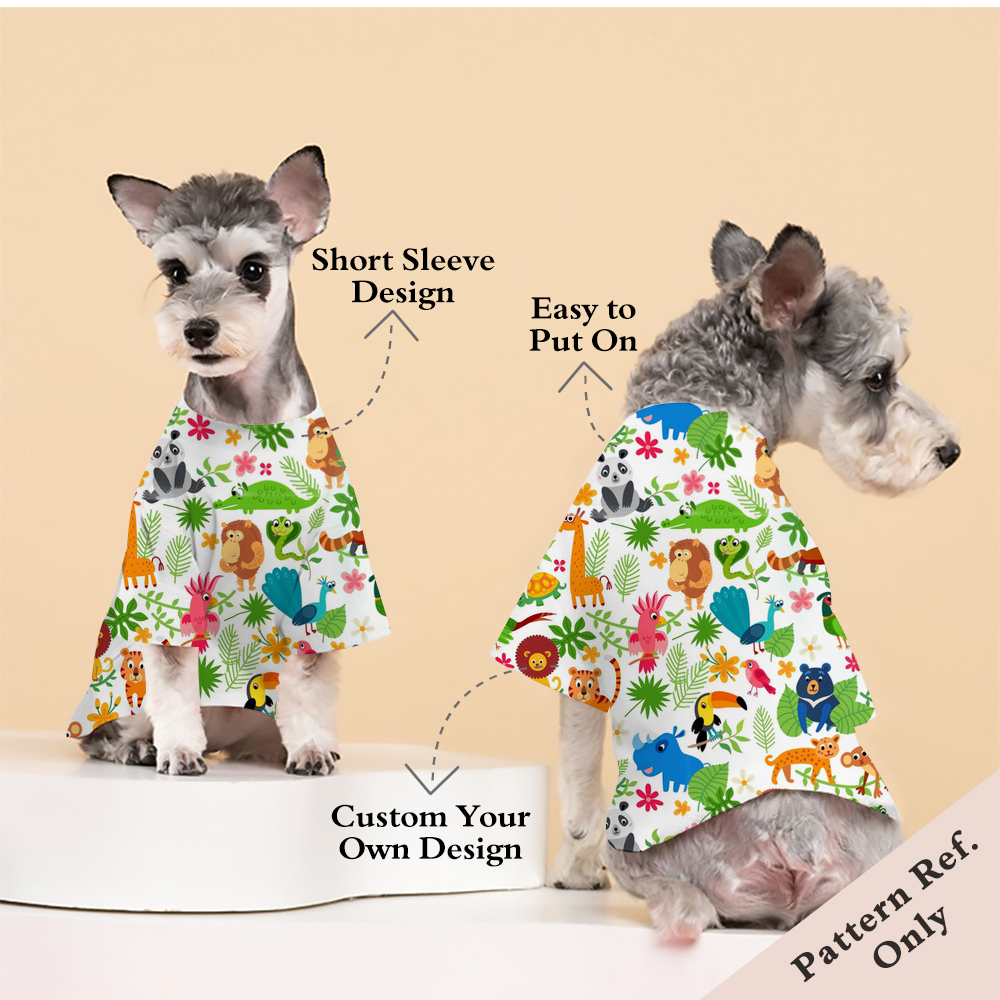 Custom Printed Dog Short Sleeve T-Shirt Pet Tees - China Textile Manufacturer