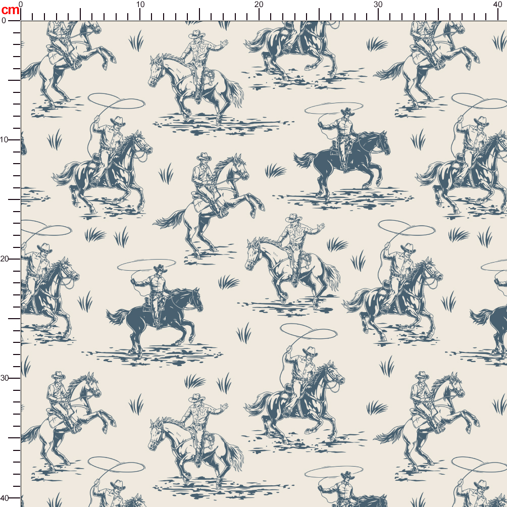 Cowboys Riding Horses Seamless Pattern Dashing Horse Riders Hunting Seamless Patten - Custom Print Fabrics