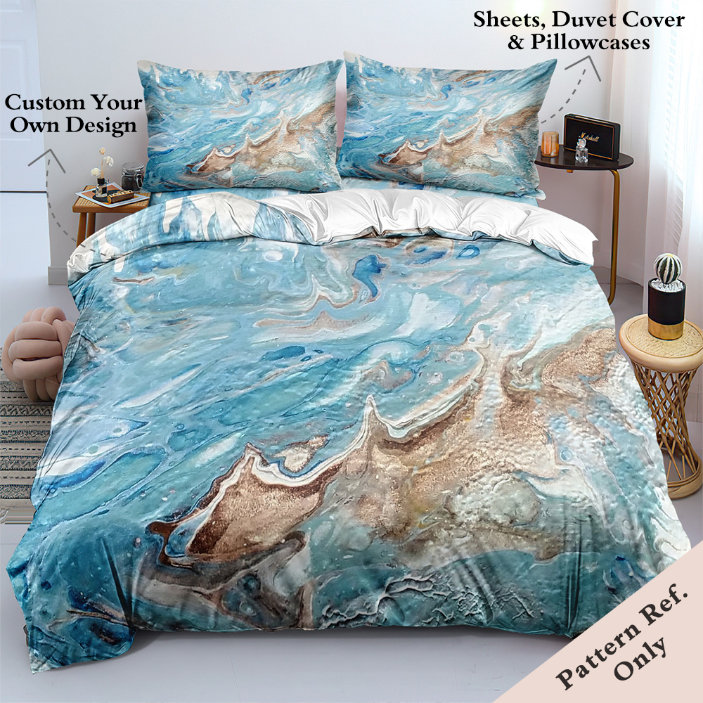 Custom Printed Bedding Sets with Sheets, Duvet Cover, Pillowcases - China Textile Manufacturer