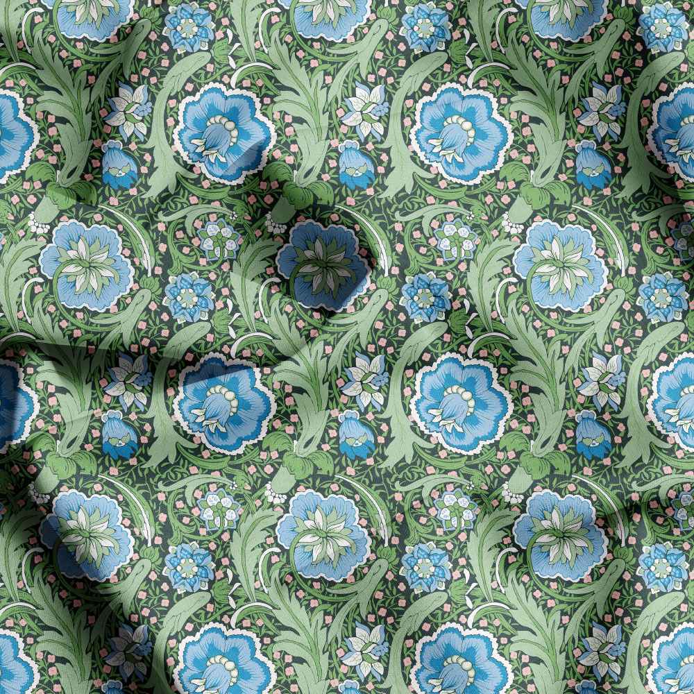 Multi Colorways Seamless Liberty Floral Custom Printing Service, Personalized Fabric at Prinstitch