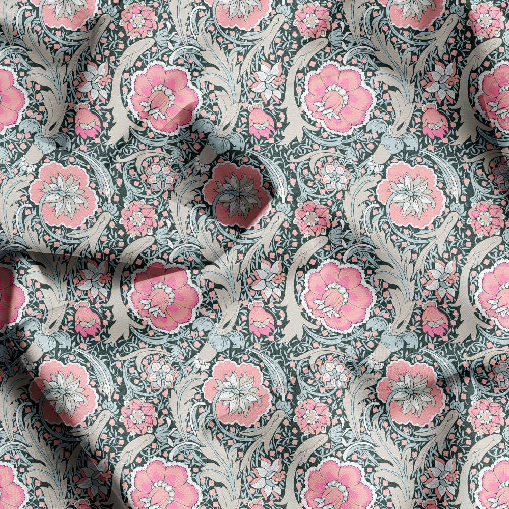 Multi Colorways Seamless Liberty Floral Custom Printing Service, Personalized Fabric at Prinstitch