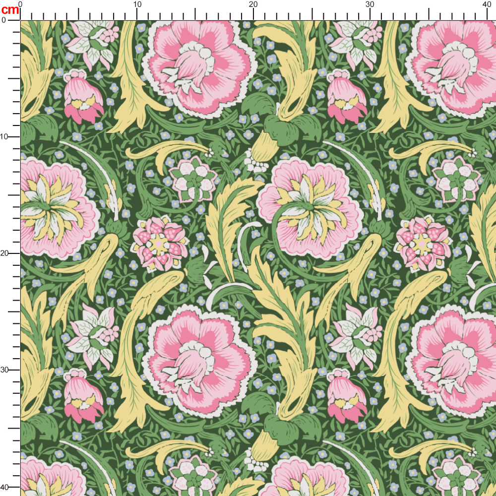 Multi Colorways Seamless Liberty Floral Custom Printing Service - Perfect for Unique Projects