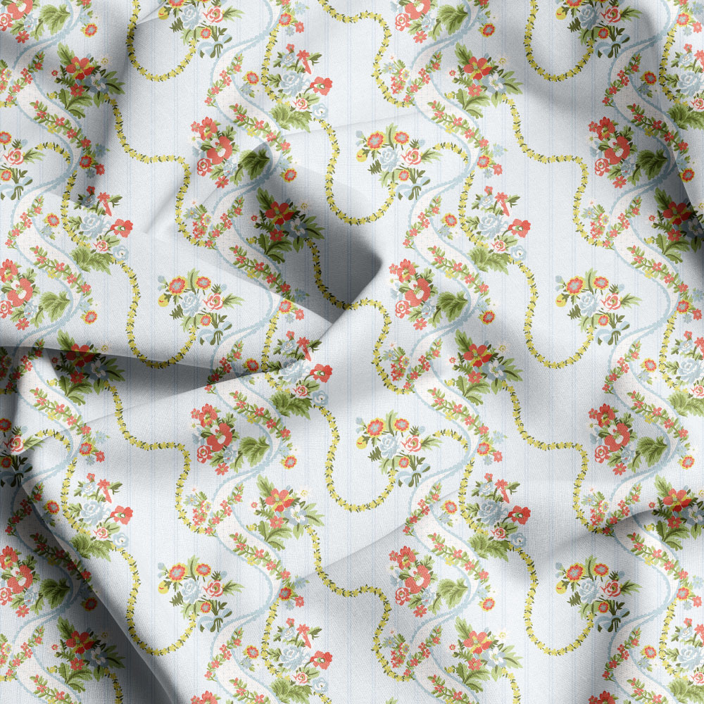 Multi Colorways Liberty Floral Custom Seamless Prints, Unique Fabric Designs by Prinstitch