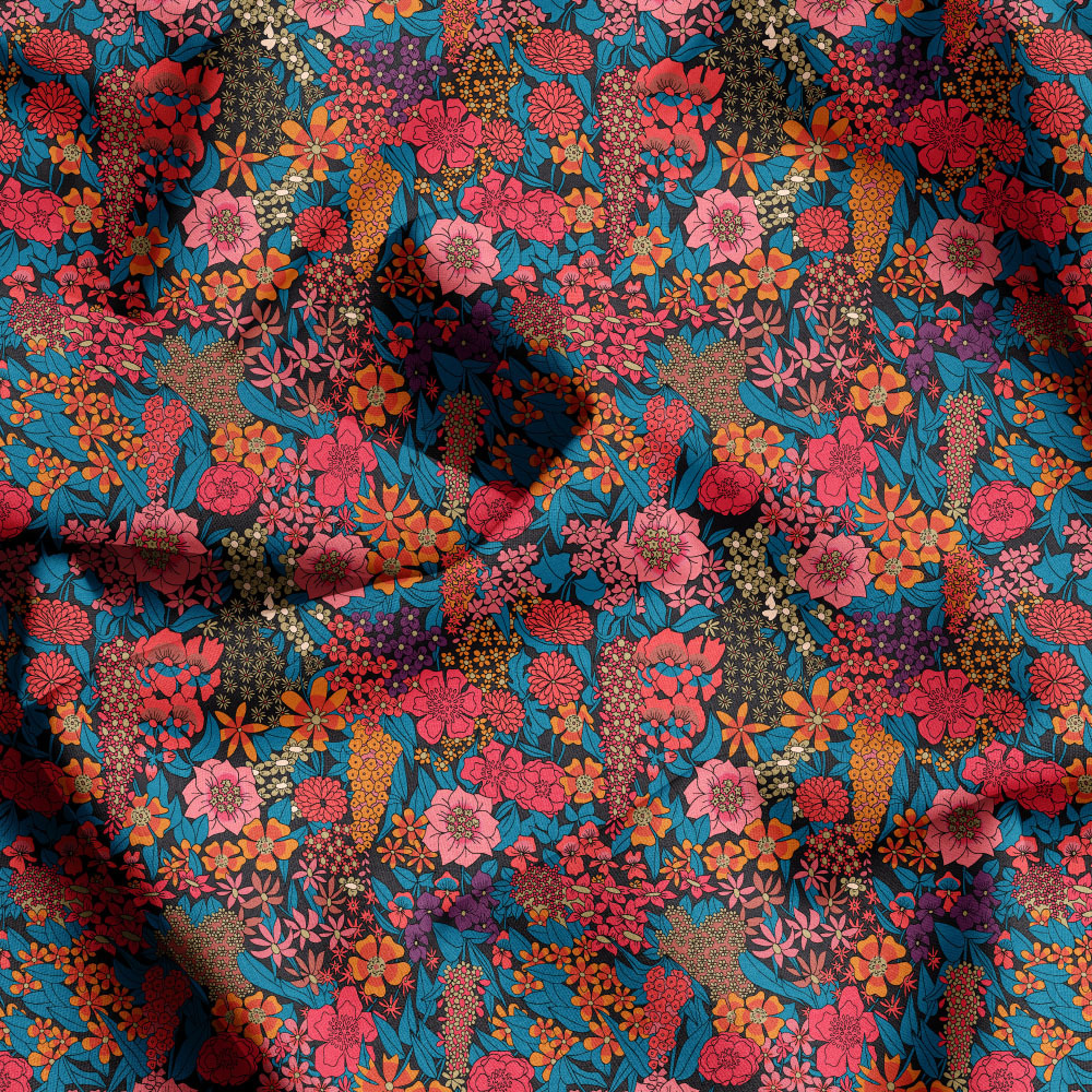 Multi Colorways Liberty Floral Seamless Printing Service, Custom Patterns by Prinstitch