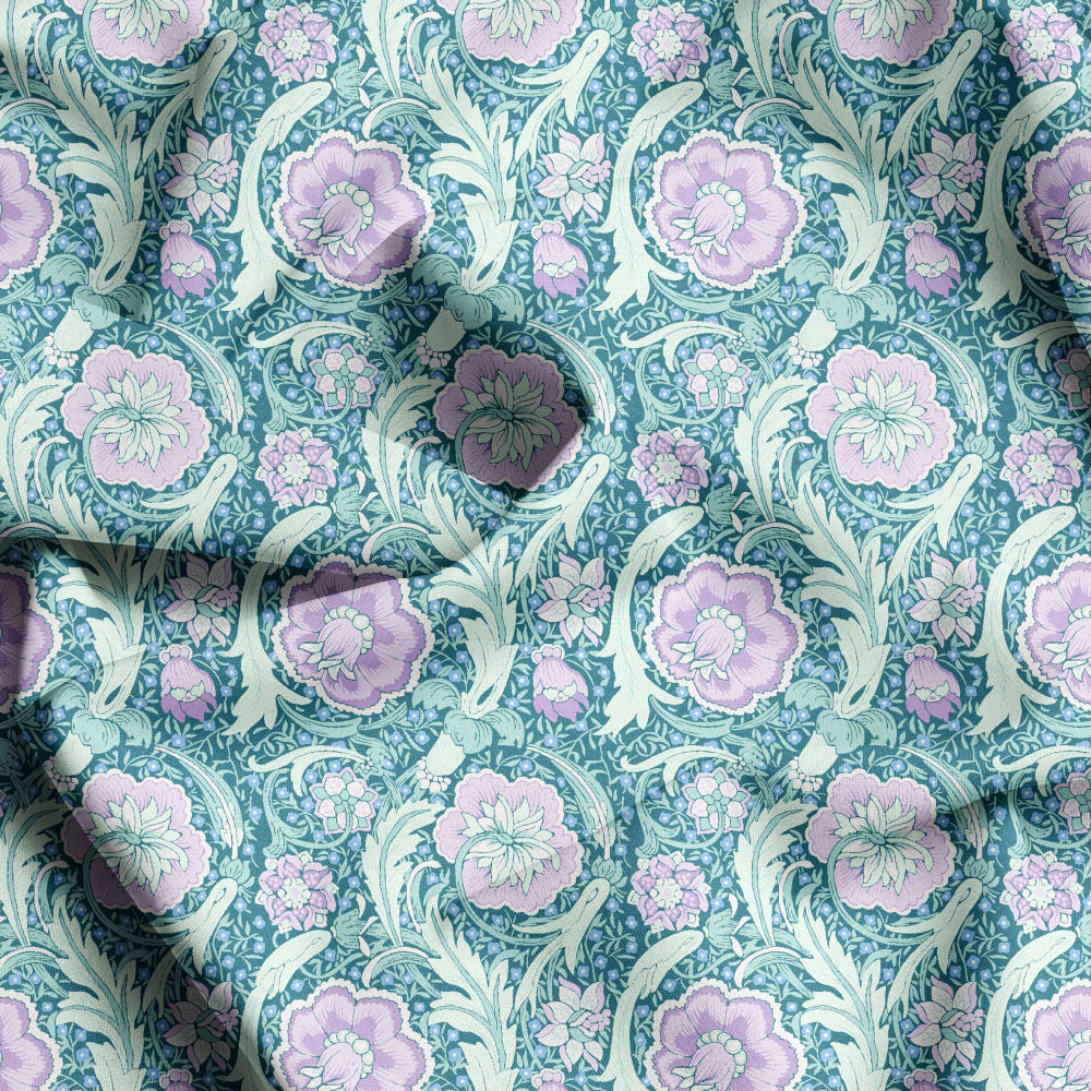 Multi Colorways Seamless Liberty Floral Custom Printing Service, Personalized Fabric at Prinstitch