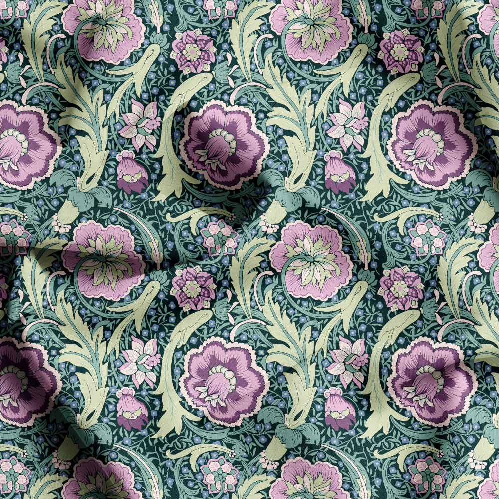 Multi Colorways Seamless Liberty Floral Custom Printing Service - Perfect for Unique Projects