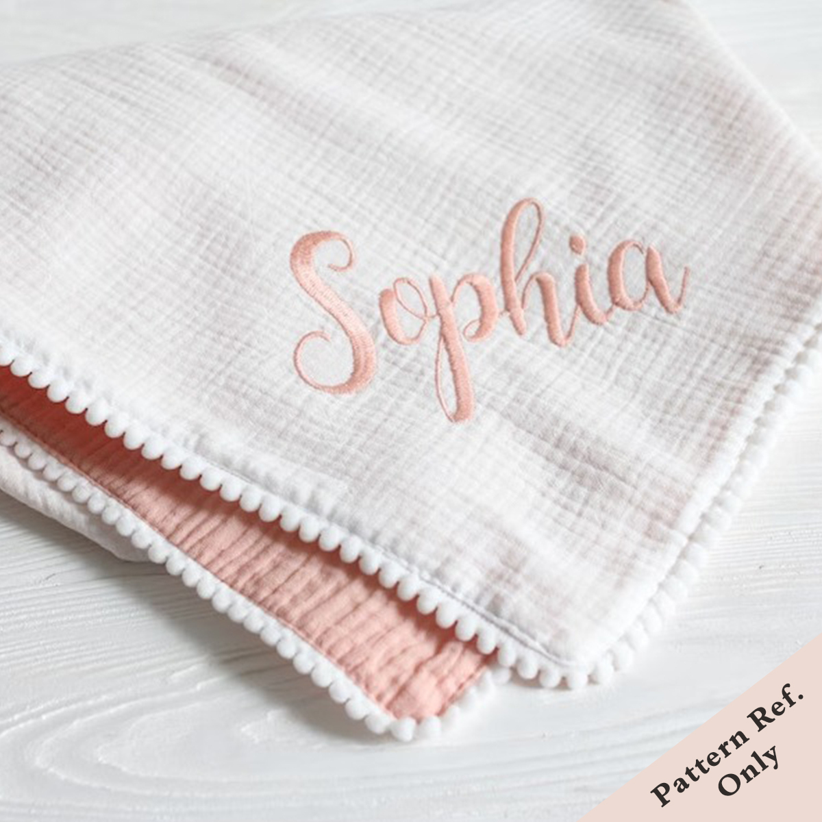Personalized Embroidery Name Muslin Blanket, Design Your Own Baby Blanket, Custom Gift