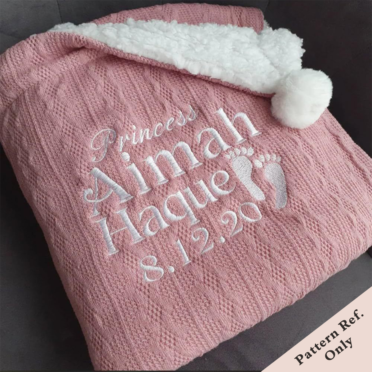 Personalized Embroidery Name Blanket, Design Your Own Baby Blanket, Custom Gift