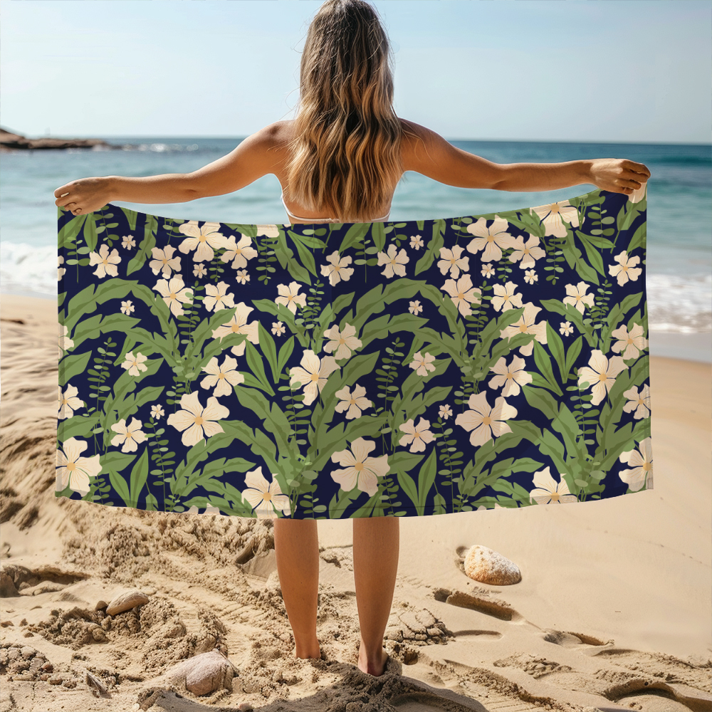 Beach Towel – Abstract Vintage Beautiful Liberty Floral Fabric With Modern Botanical Floral