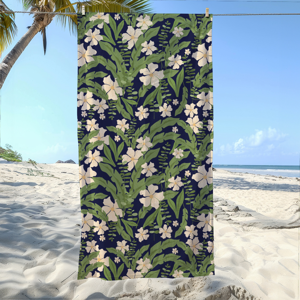 Beach Towel – Abstract Vintage Beautiful Liberty Floral Fabric With Modern Botanical Floral