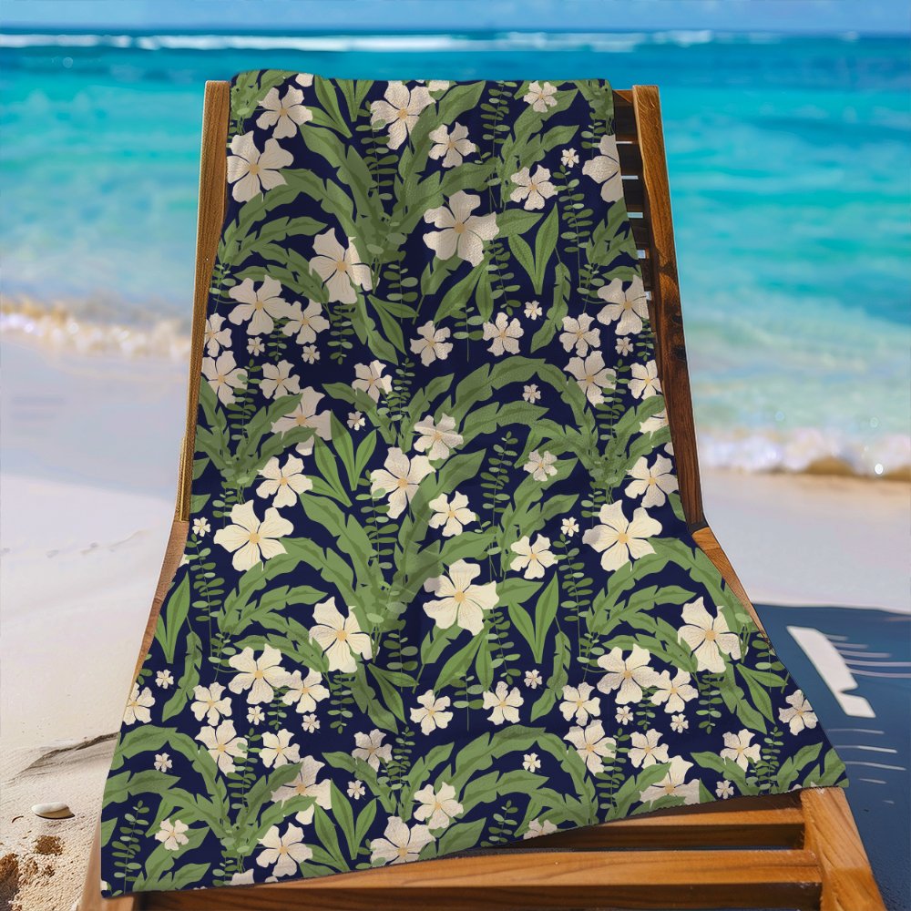 Beach Towel – Abstract Vintage Beautiful Liberty Floral Fabric With Modern Botanical Floral