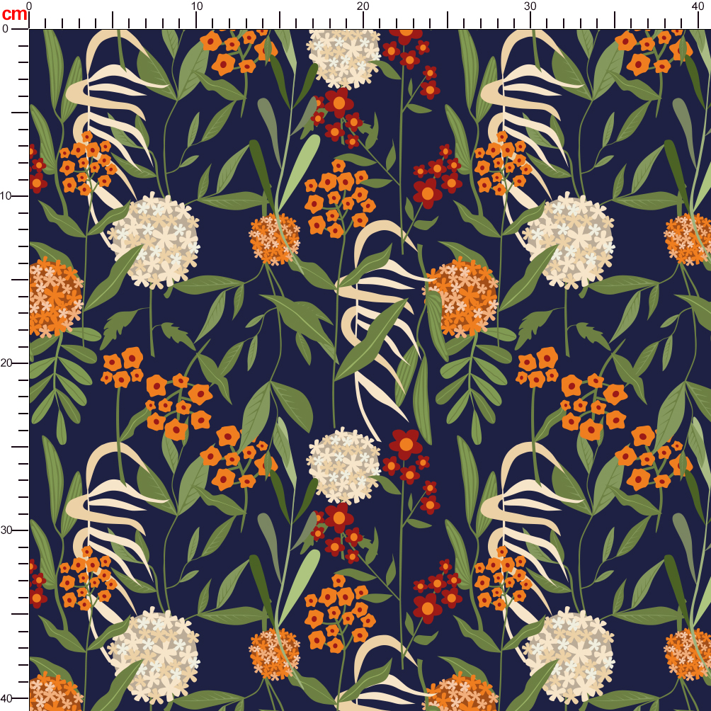 Abstract Vintage Liberty Floral Fabric with Modern Botanical Floral – Custom Print Fabrics