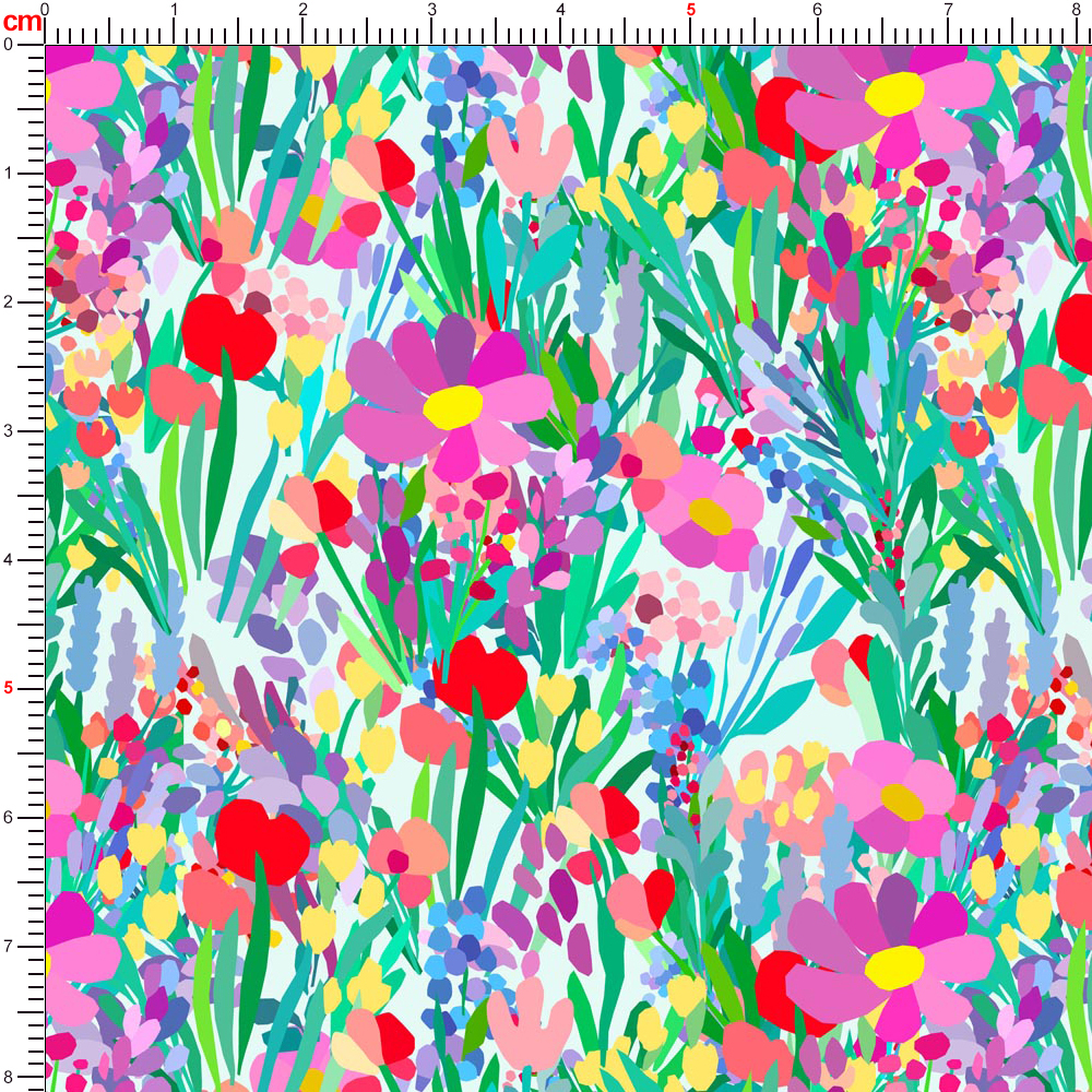 Rich Botanical Patterns Vintage Painting Liberty Floral Print with Layered Design Flowers and Leaves – Custom Print Fabrics