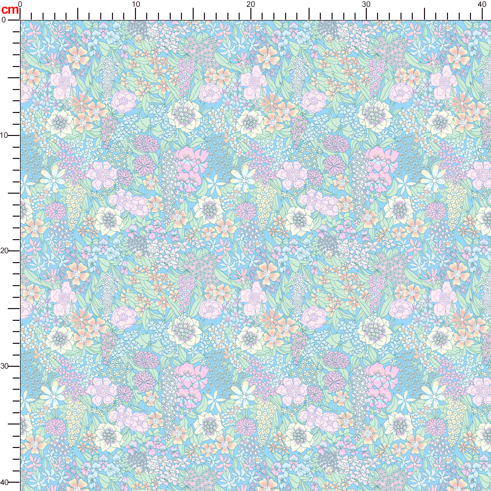 Colorful and Charming Liberty - Style Floral Fabric – Custom Print Fabrics