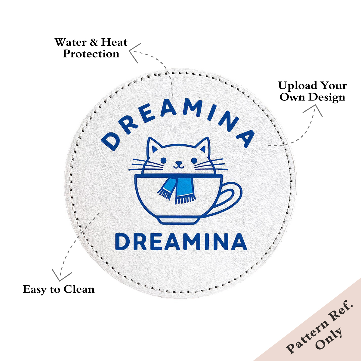 Custom Printed PU Leather Coaster - China Textile Manufacturer