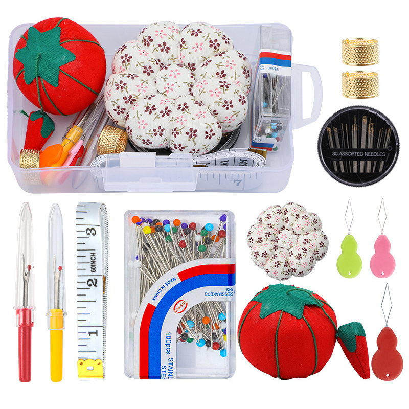 Pumpkin Pin Cushion Sewing Set – Magnetic Wrist Pin Holder & Needle Organizer Kit