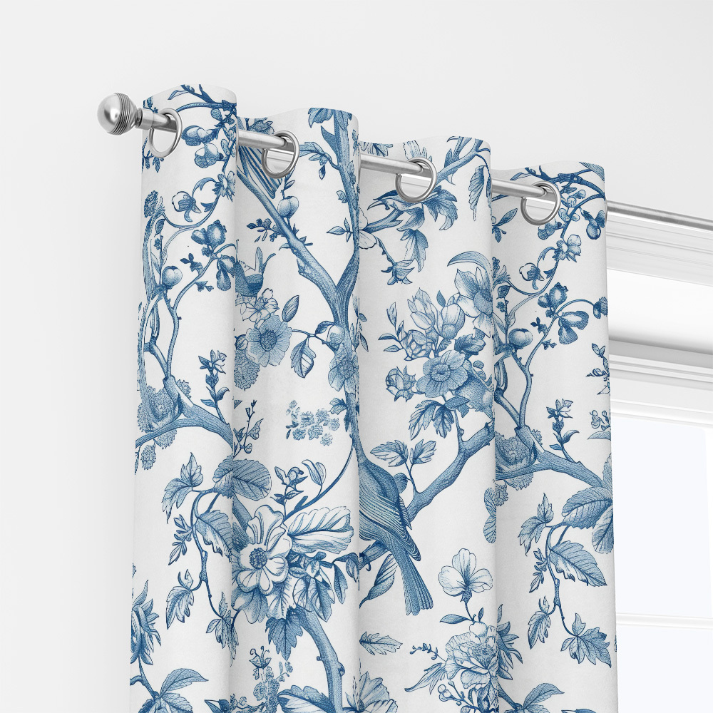 Curtain – Vintage Bird on Tree Liberty Floral Print