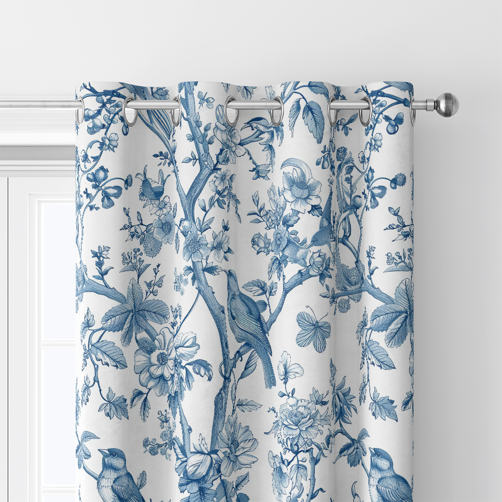 Curtain – Vintage Bird on Tree Liberty Floral Print