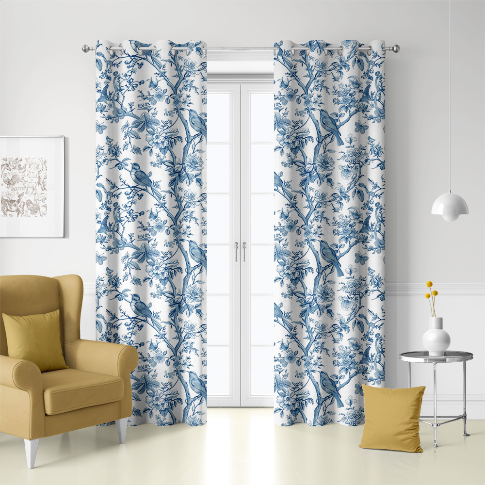 Curtain – Vintage Bird on Tree Liberty Floral Print