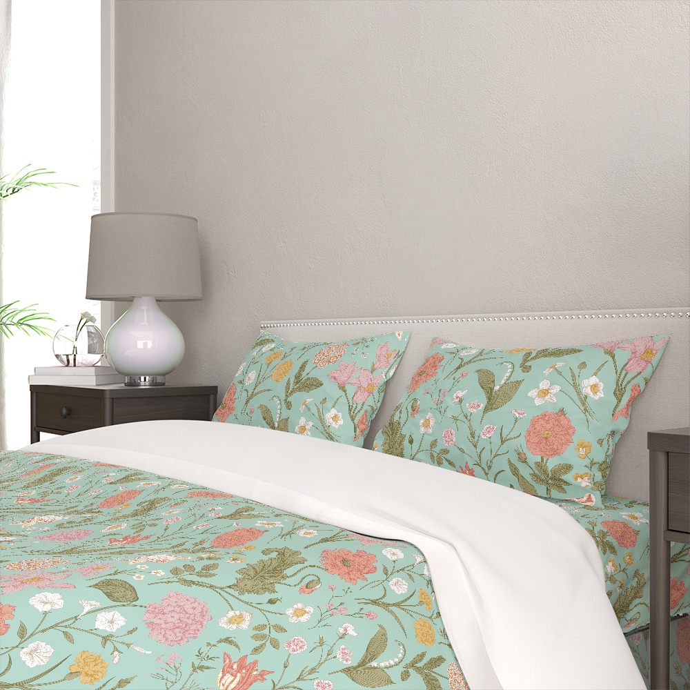 Bedding Set – Vintage-Inspired Wildflower Garden