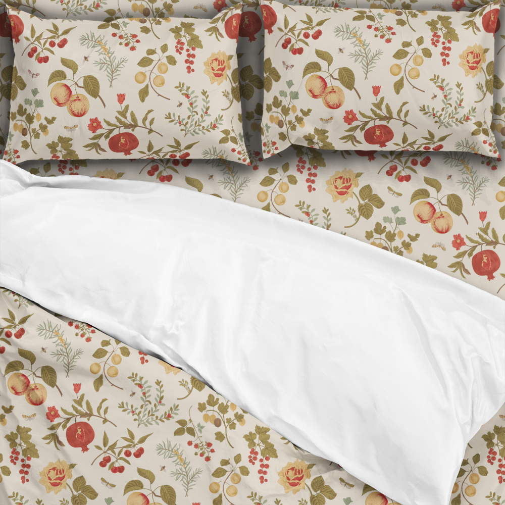 Bedding Set – Autumn Vibe Fruit, Berry and Flowers