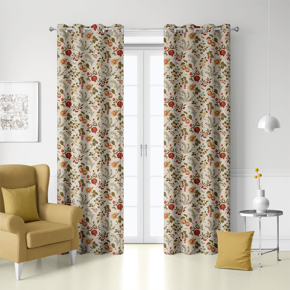 Curtain – Autumn Vibe Fruit, Berry and Flowers