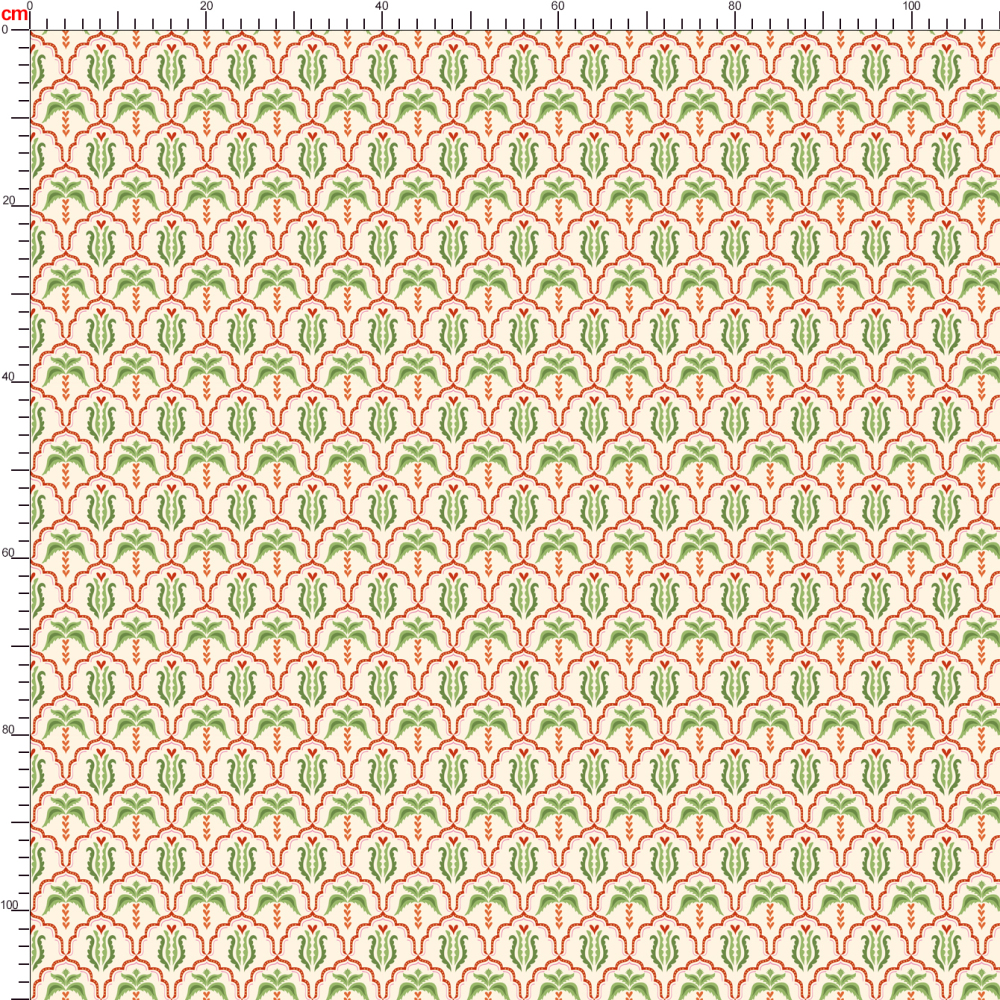 Tropical Palm Tree in Moorish Arch Damask – Custom Print Fabrics