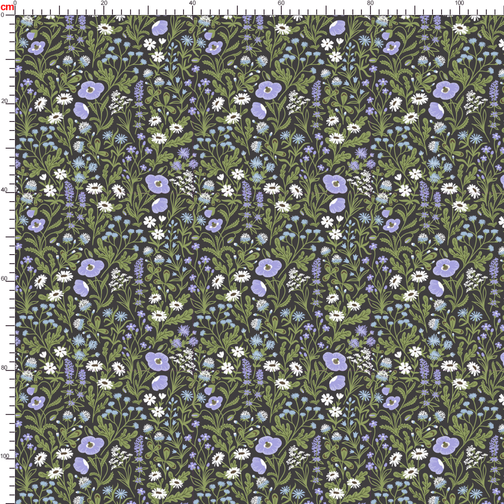 Multicolored Wildflowers on Soft Grey Background – Custom Print Fabrics