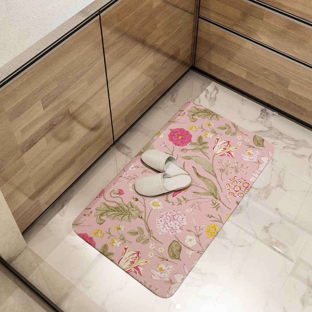 Kitchen Floor Mats – Vintage-Inspired Wildflower Garden