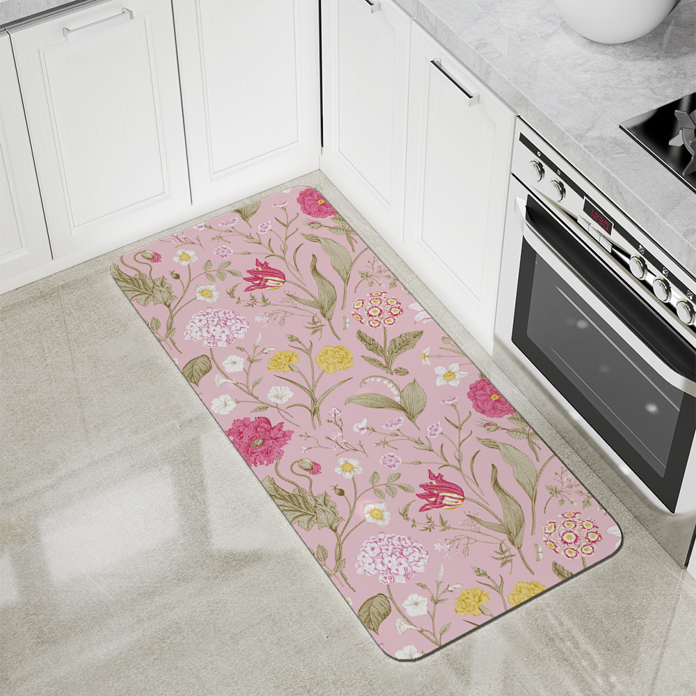 Kitchen Floor Mats – Vintage-Inspired Wildflower Garden