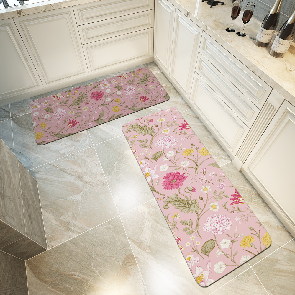 Kitchen Floor Mats – Vintage-Inspired Wildflower Garden