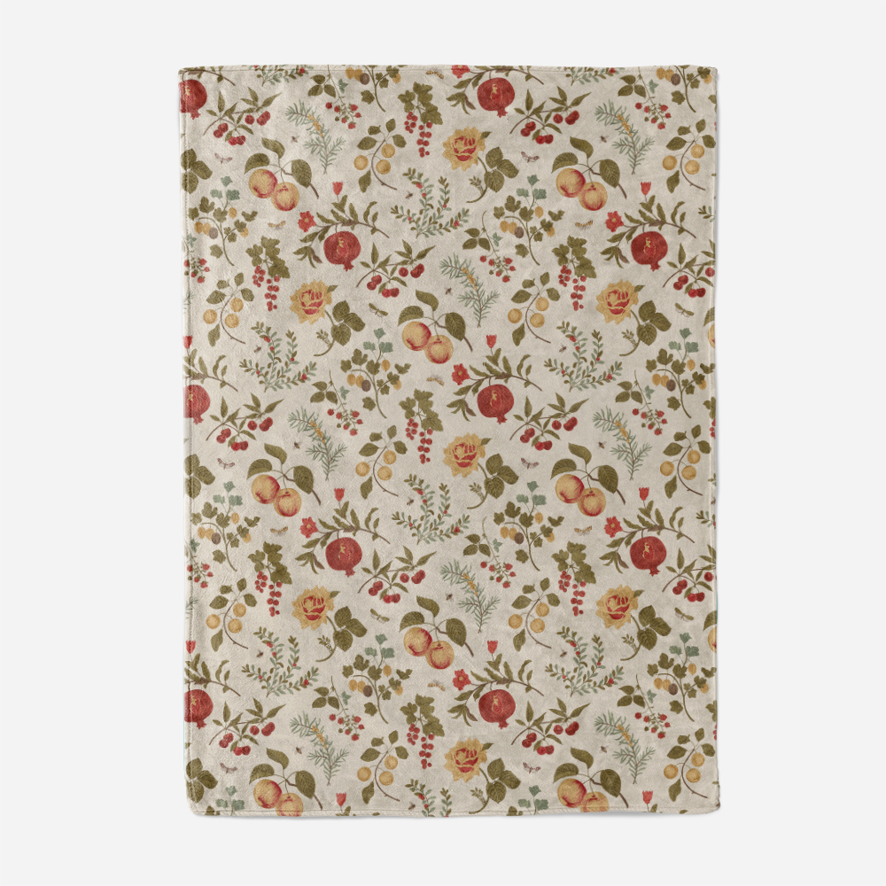 Throw Blanket – Timeless Wild Pink Rose Bouquet Print